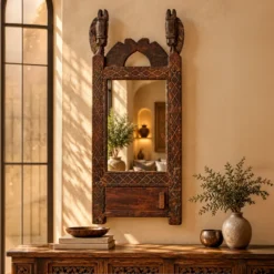 WOODEN MIRROR FRAME ASSORTED 21x7x48cm
