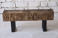 WOODEN BEAM BENCH 111x23x47cm