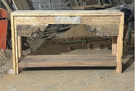 WOODEN CONSOLE TABLE 160X40X100CM