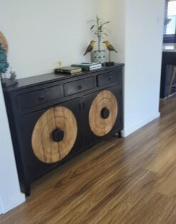 WOODEN SIDEBOARD 144x30x90cm