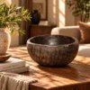 WOODEN BOWL 19x19x16cm