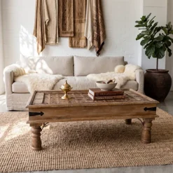 WOODEN COFFEE TABLE 120x80x45cm