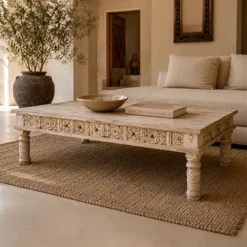 WOODEN COFFEE TABLE 153x78x44cm