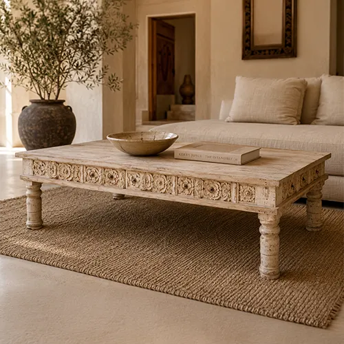 WOODEN COFFEE TABLE 153x78x44cm