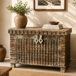 Alternative view of WOODEN PITARA BOX 150x45x104cm