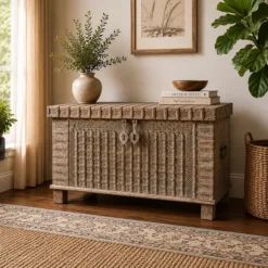 WOODEN PITARA BOX 150x45x104cm