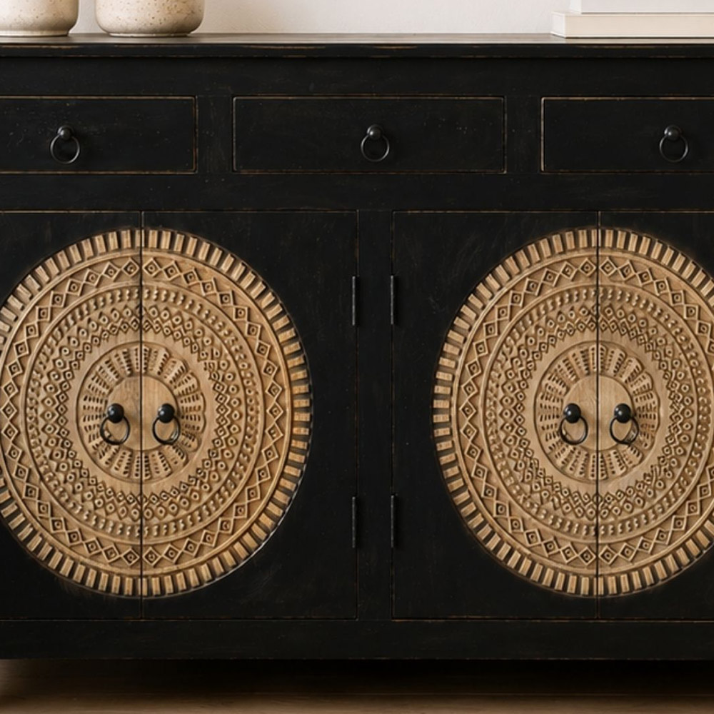 WOODEN SIDEBOARD 144x30x90cm - Image 3