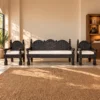 WOODEN SOFA ( WITH CHAIR ) 163x62x98cm