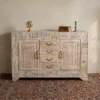 CARVING 2 DOOR 4 DWR  SIDE BOARD 144x38x103cm