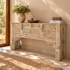 WOODEN CONSOLE TABLE 165x40x88cm