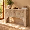 WOODEN CONSOLE TABLE 120x33x91cm